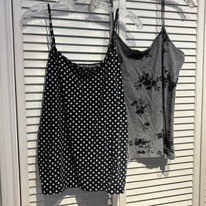 Loft cotton camisole tops. Set of 2. perfect for under blazer or cardigan.